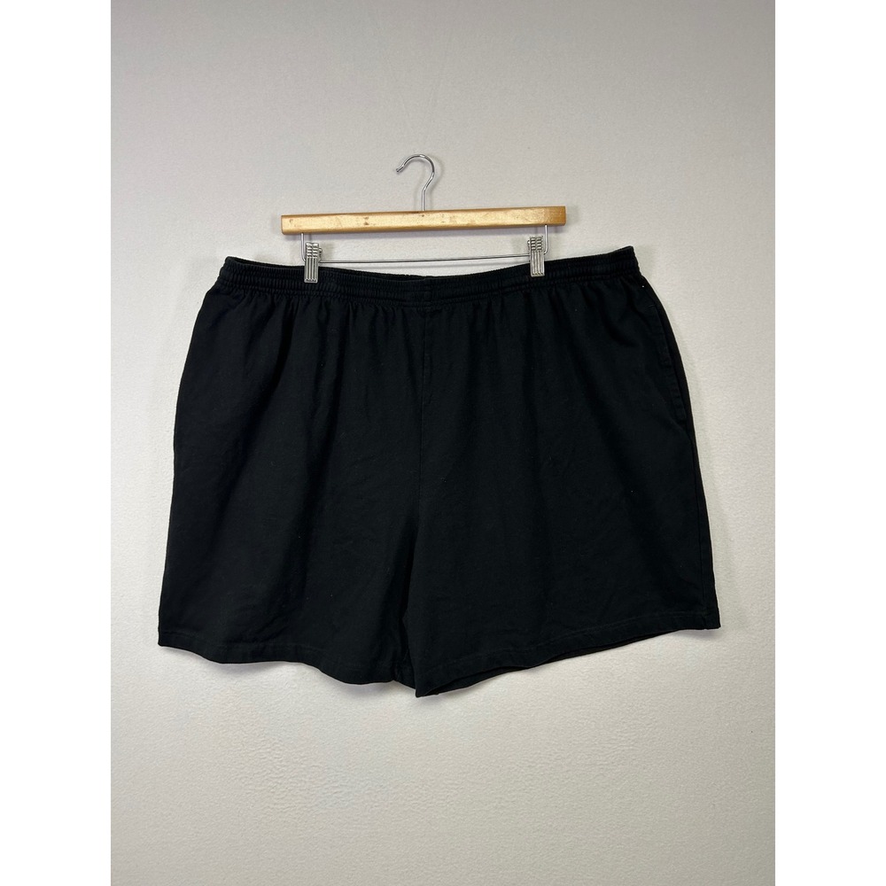 Athleisure‎ KingSize Mens 3XL Big Black Cotton Blend Elastic Waist Knit Shorts